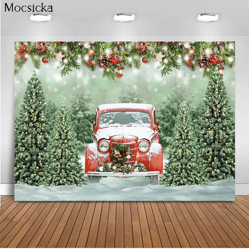

Mocsicka Рождественский фон красный автомобиль фото фон украшение Рождественская елка фотография фон