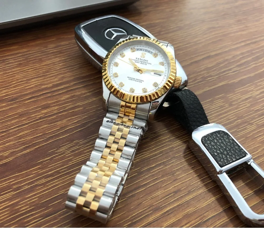 Мужские механические часы SANGDO Роскошные автоматические с автоподзаводом и