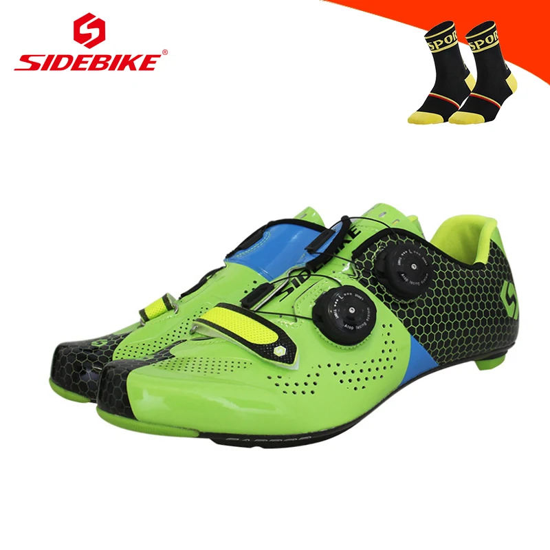 

SIDEBIKE road shoes carbon self-locking breathable zapatos hombre riding bicycle sneakers ultra-light outdoor road bike shoes
