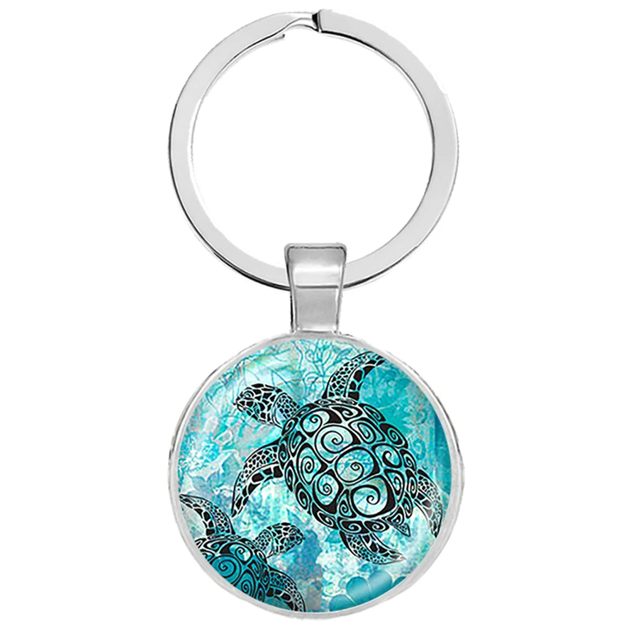 В богемном стиле морские черепахи брелки для ключей морская звезда Дельфин в