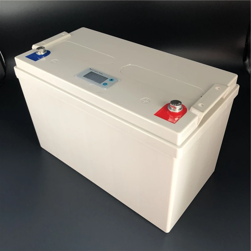 LiFePO4 литиевая железная батарея 12,8 V 100Ah ЖК-дисплей Напряжение емкость бесплатное обслуживание глубокий цикл для RV Кемпинг Солнечной системы