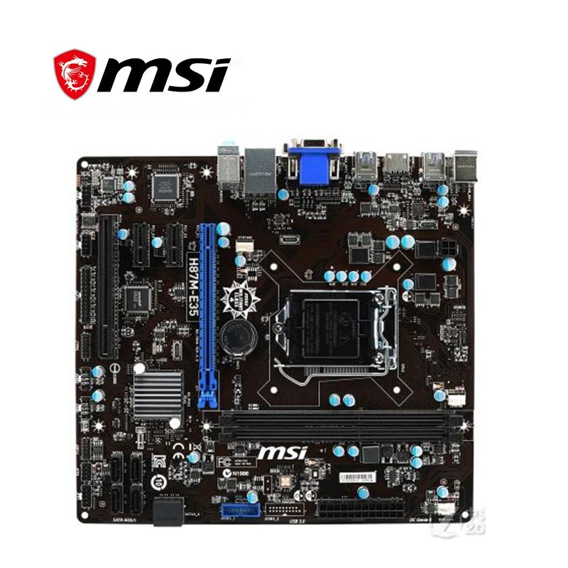 Для MSI ZH87 G41 PC Mate материнская плата LGA 1150 DDR3 для Intel H87 H87M настольная SATA III USB3.0 PCI E X16 3 0