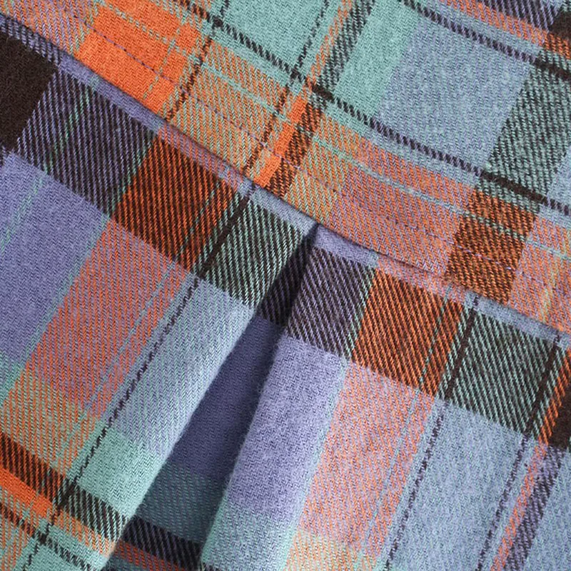 Женская рубашка в ретро-стиле XEASY винтажная однобортная Свободная блузка клетку