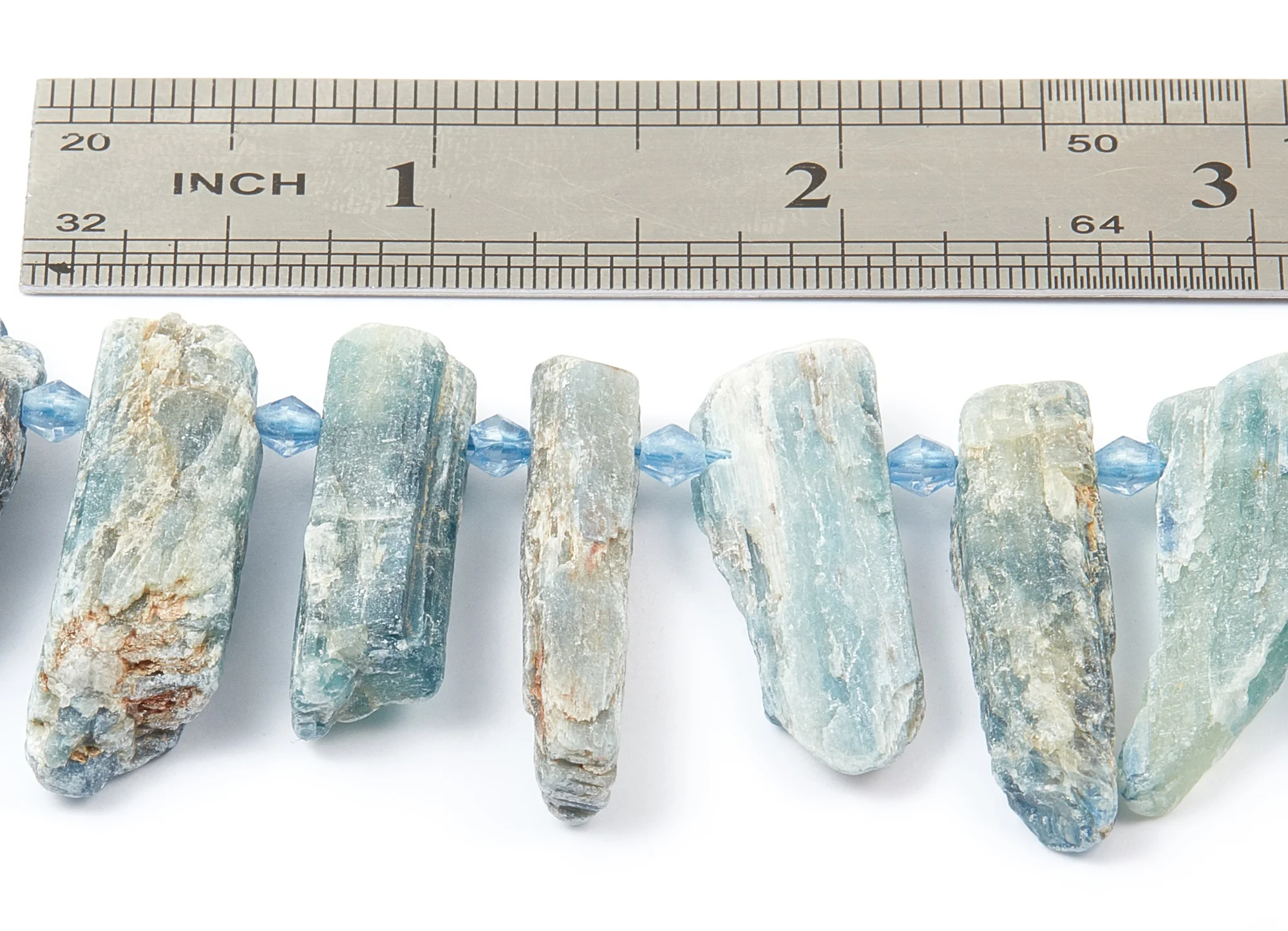 

Natural Gemstone Beads - Kyanite Rondelles Beads - 15.5"/ 33pcs / 1 Strand - 35.9x9.27mm - Natural Stone Beads - NS1004A