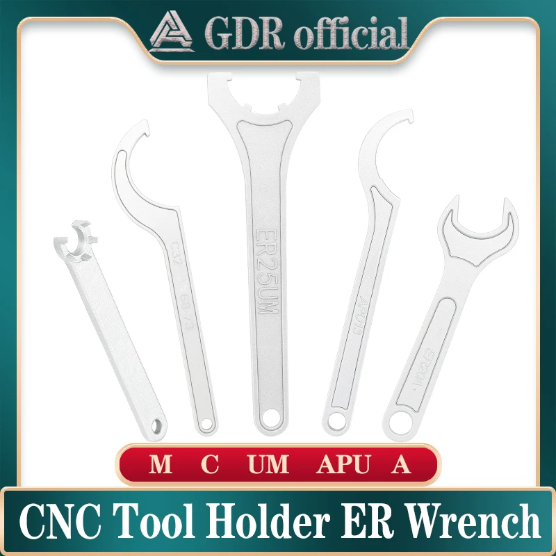 

A M/UM Type ER Collet Chuck ER8A ER11A/ER16A/ER20A/ER25UM/ER32UM/ER40UM Nut Wrench CNC Milling Tool Lathe Tools ER Spanner