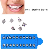 10 sets orthodontic monoblock metal brackets braces mini roth mbt 018 022 slot 345 hooks dental therapy materials tool