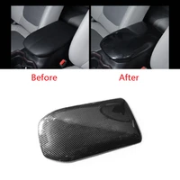carbon fiber abs car interior armrest box cover car accessories trim for toyot rav4 trd 2019 2020%c2%a0