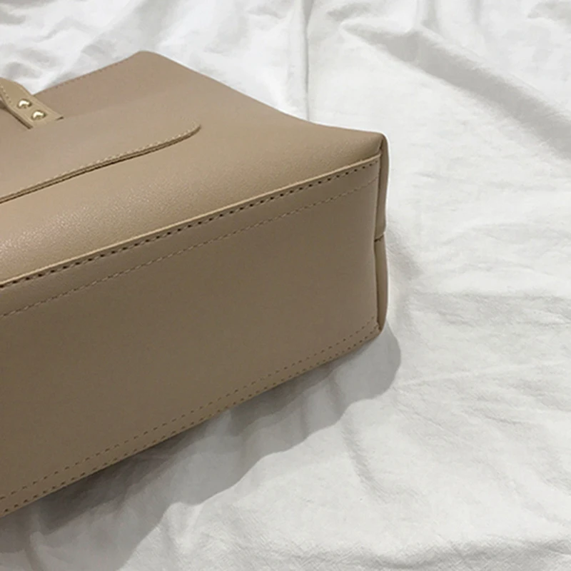 

Women Fashion Simple PU Casual Large Capacity Student Travel Tote Bag