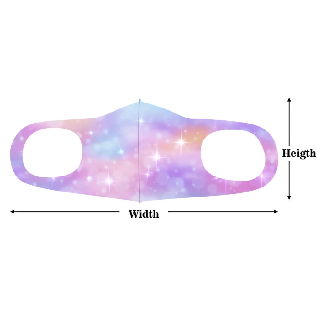 

1Pcs Adult Unisex Fashion Gradient Color Prints Protection Face Mask Washable Breathable Earloop Mask mascarillas reutilizable