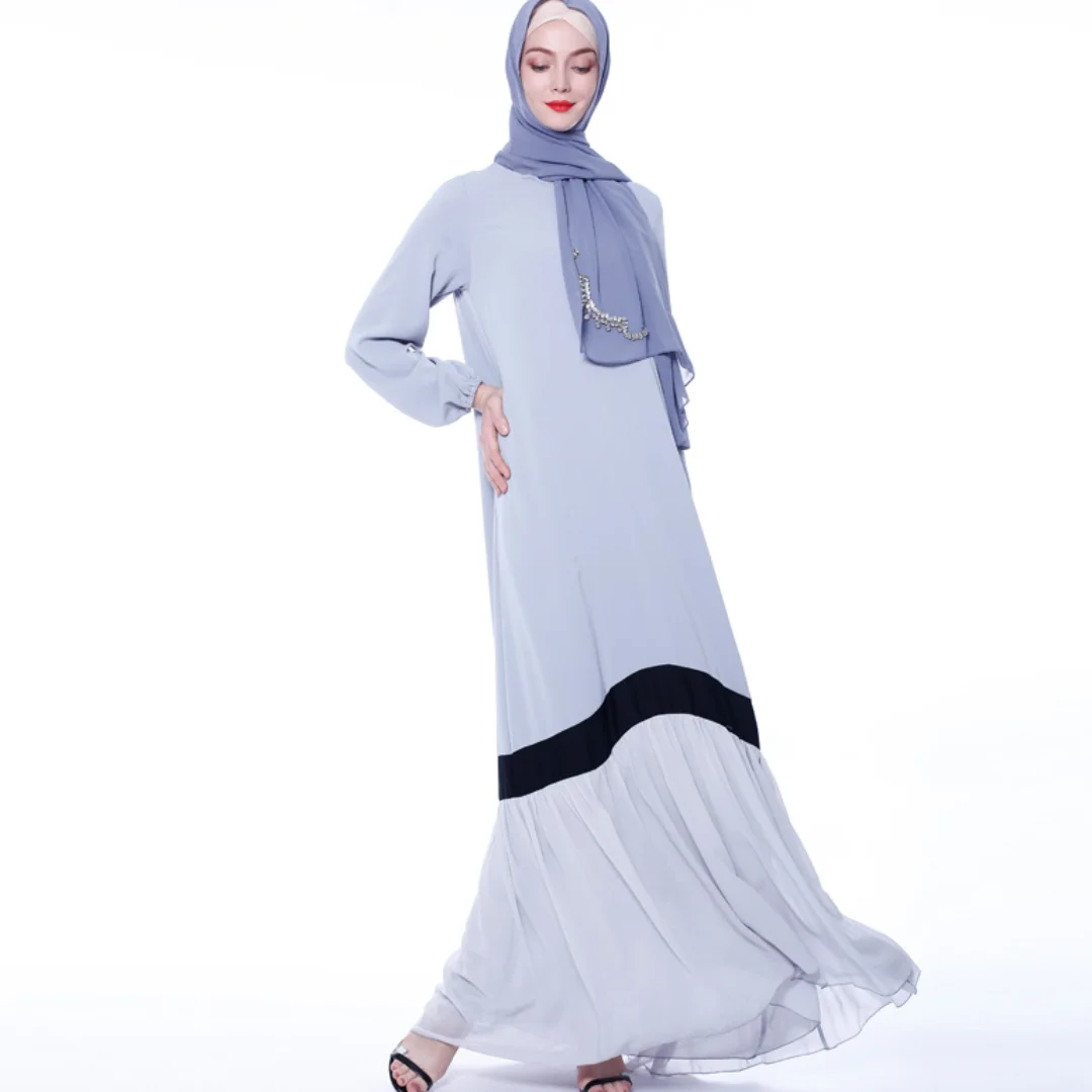 Женское свободное платье в мусульманском стиле, свободное платье в стиле Дубая для Ближнего Востока, лето 2021