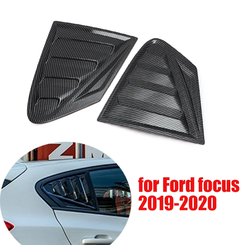

Car Triangle Rear Window Decorative Louvers Window Vent ABS Carbon Fiber Style For Ford Focus ST-LINE Hatchback 2019 2020