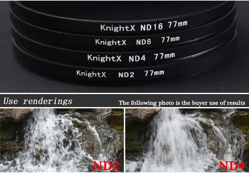 KnightX Градуированный nd2 nd 49 52 55 58 62 67 72 77 мм Комплект фильтров для объектива для sony цифровой зеркальной камеры Canon Nikon a77 eos 600d 70d eos a6000 фото d5200 Градуированный