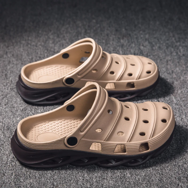 Сланцы PULOMIES мужские для сада и пляжа летние шлепанцы массажные сандалии клоги