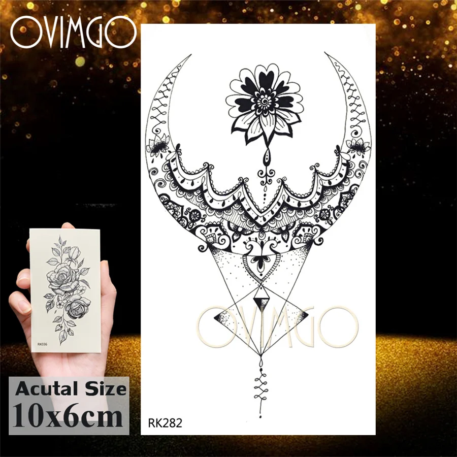 Мужские и женские боди арт с цветами луной геометрические треугольные