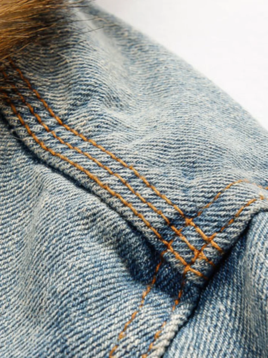 

Winter 2020 New Fur Collar Men Winter Men Parkas Casual Denim Jacket Thick Denim Jacket Wholesale Prices Will Not Change