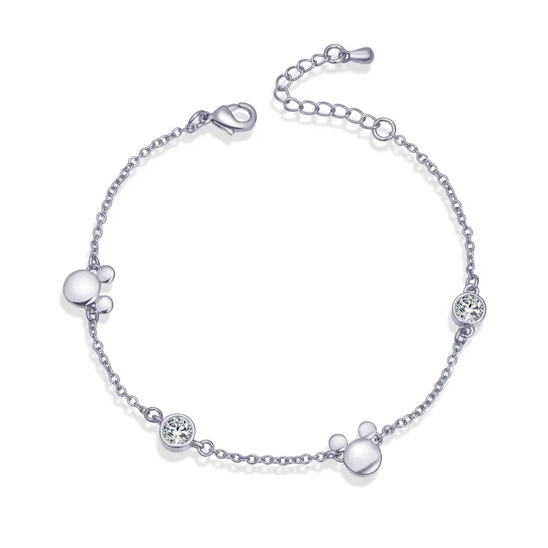 

Crystals Amine Bracelets For Women Cute Bear Mouse Bracelet Jewelry Wholesale Fashion Luxury 2022 New Gift Charm Chain Bangles