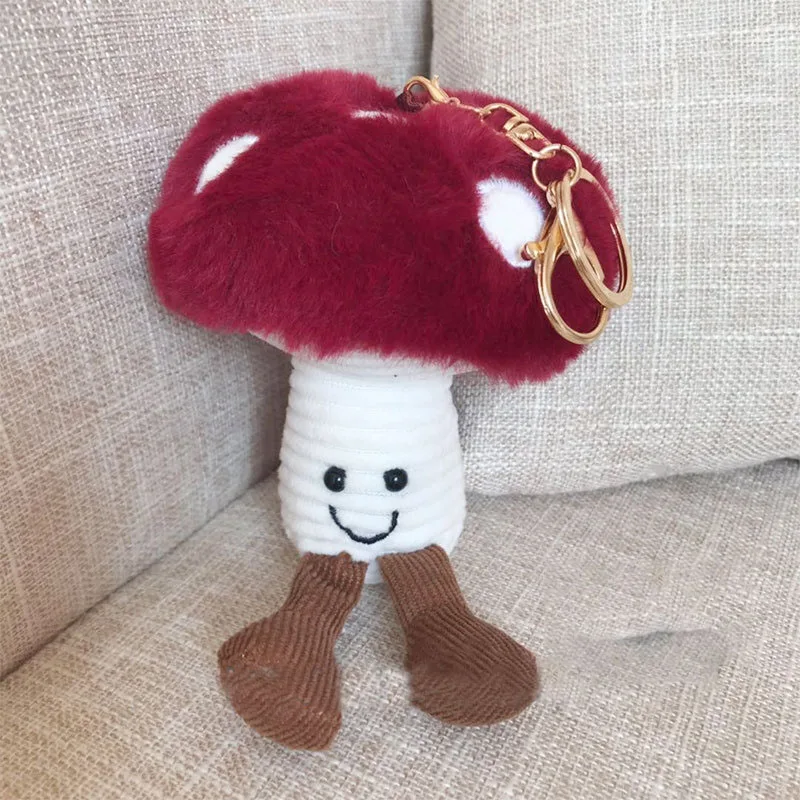 15 см маленький милый плюшевый брелок для ключей с яблоком ананасом грибом