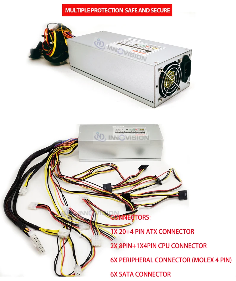 Высокая эффективность Great Wall 2U 600W Сервер блок питания для ПК psu