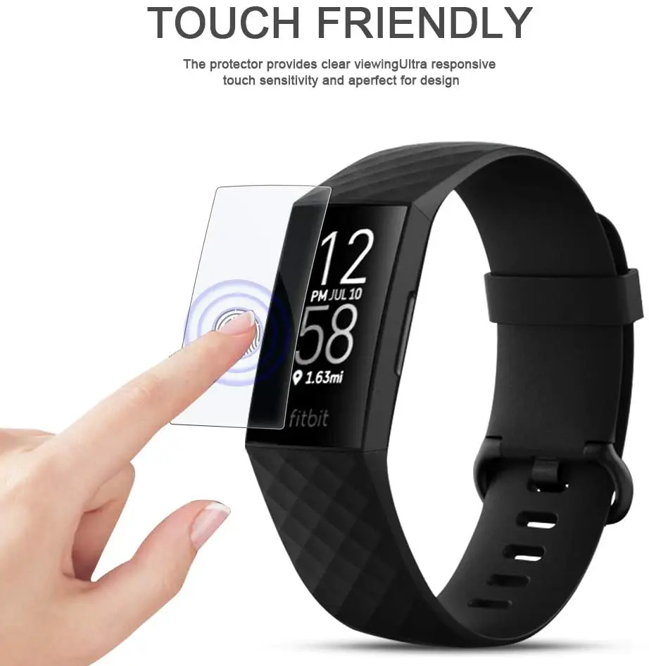 Защитная пленка TPU для Fitbit заряд 4-х Экран прозрачная защитный чехол умных часов