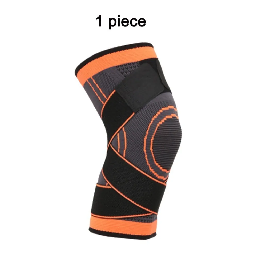1 Piece Orange Стоящий 1 шт. спортивный наколенник под давлением, эластичные наколенники, поддерживающие рукав, баскетбольный волейбол, бандаж, тренировочный фитнес-протектор - Цвет: 1 Piece Orange