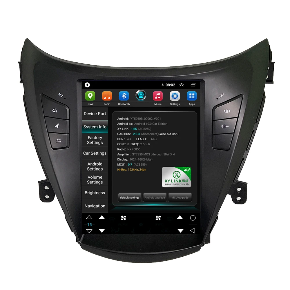 ZOYOSKII для Hyundai ELANTRA 2011 2013 Android 10 4 дюймов вертикальный экран автомобильный GPS