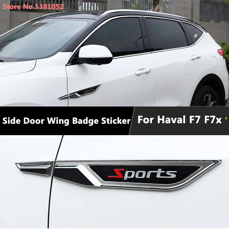 

Аксессуары для Haval F7 F7x 2022 2021 2020 2019, автомобильная Боковая дверь, значок, наклейка, отделка, автомобильное украшение