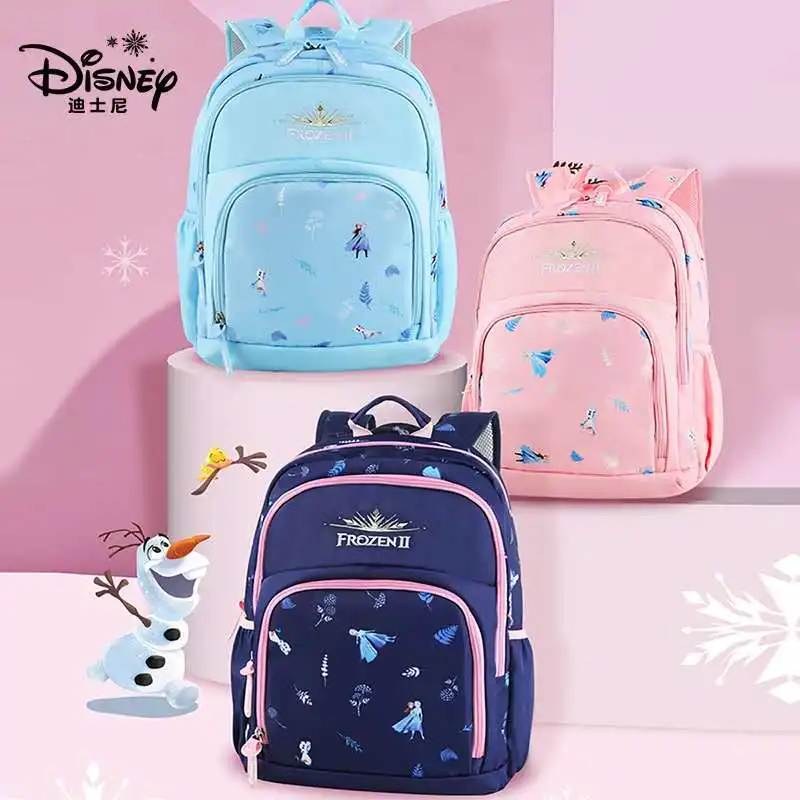 Школьный портфель Disney «Холодное сердце» для девочек, ортопедический дышащий рюкзак на плечо для учеников начальной школы Эльзы и Анны, вмес...
