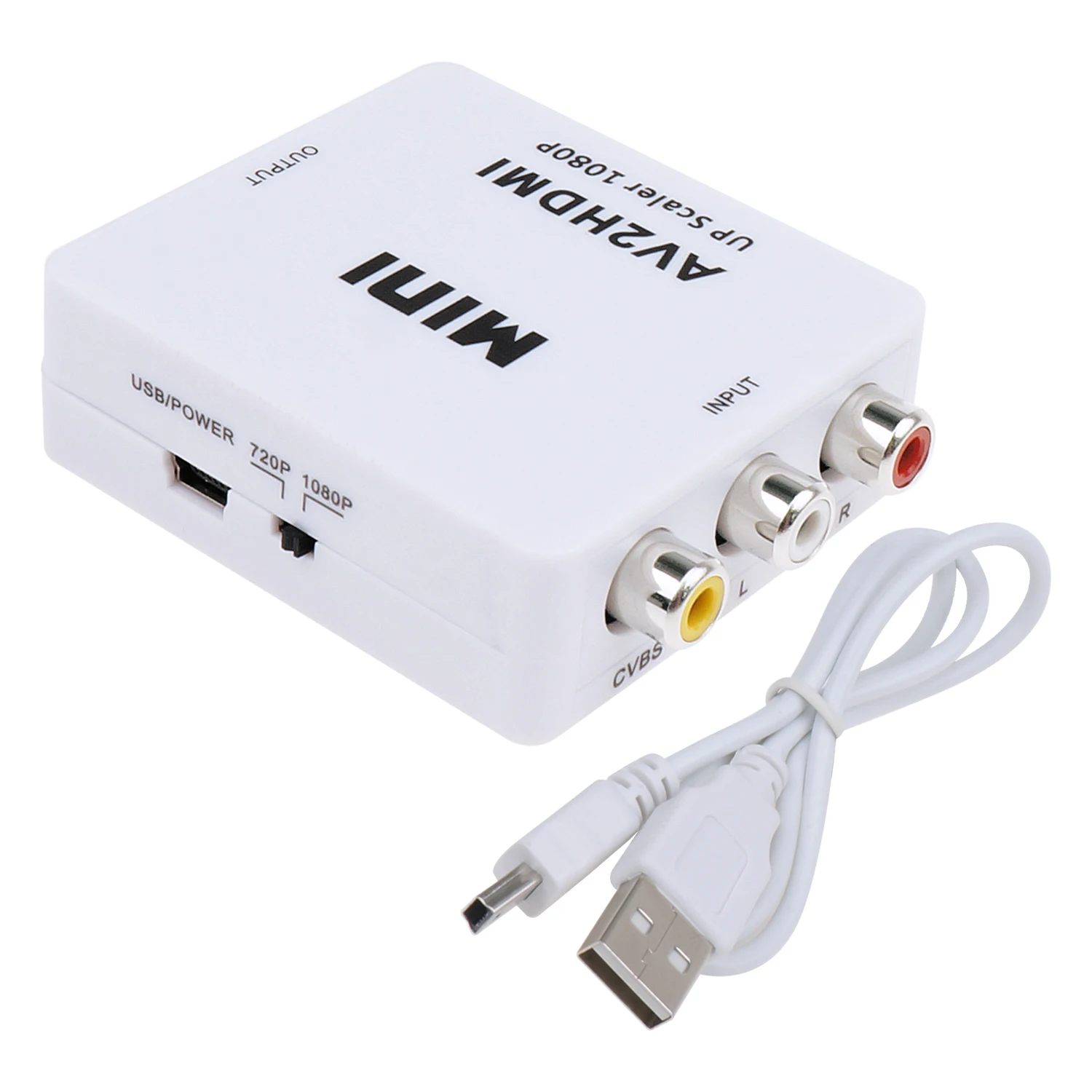 AMKLE видео из AV в HDMI совместимого адаптера USB PD коробка RCA CVBS для HD ТВ PS3 PS4 ПК DVD Xbox