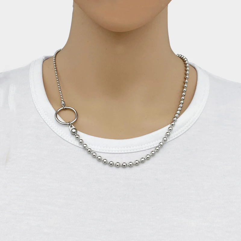 

Fashion titanium steel collar necklace accessories men and women hip hop clavicle chain jewelry hot sale