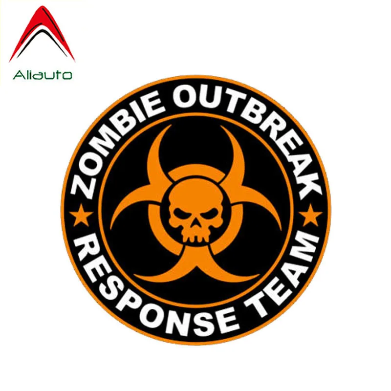 

Aliauto Orange Classic Creative Car Stickers Zombie Outbreak Response Team Waterproof Reflective Decal Accessories PVC,9cm*9cm