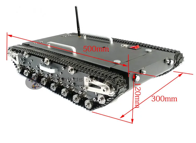 WT500/WT500S 2WD из нержавеющей стали гусеничный Танк робот шасси Мобильный смарт автомобиль 30-45 кг нагрузки