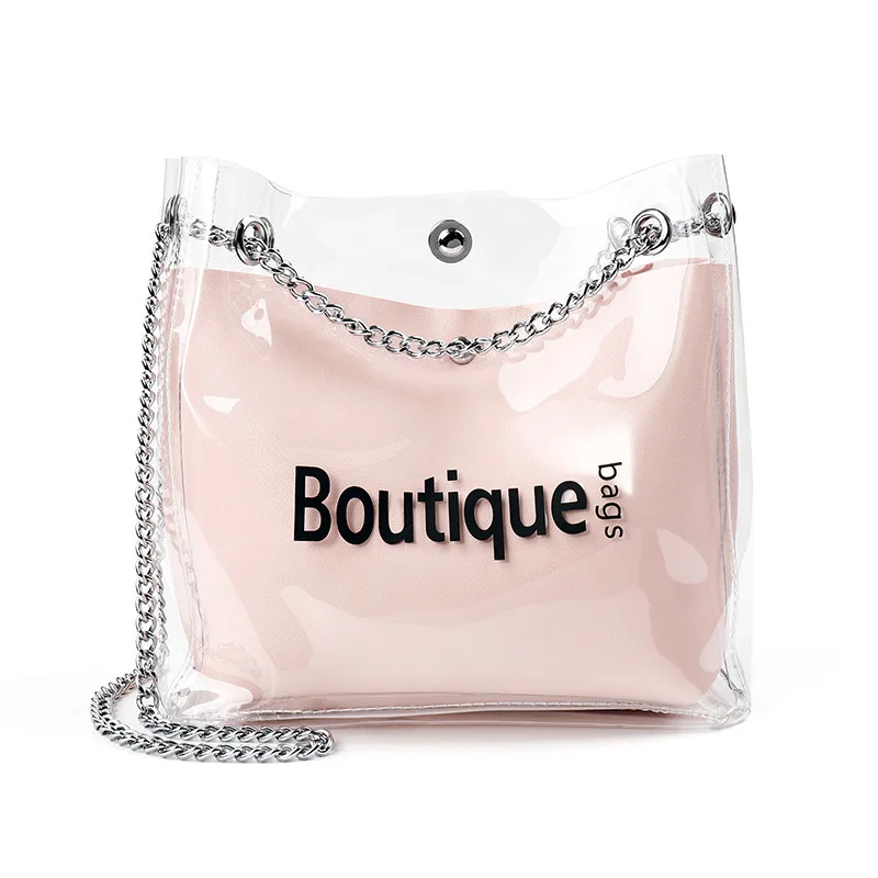 

Bag crossbody bags for Women Fashion Transparent Shoulder bucket Bundle Pocket Handbag Beach Bag Sac A Main Femme handbags