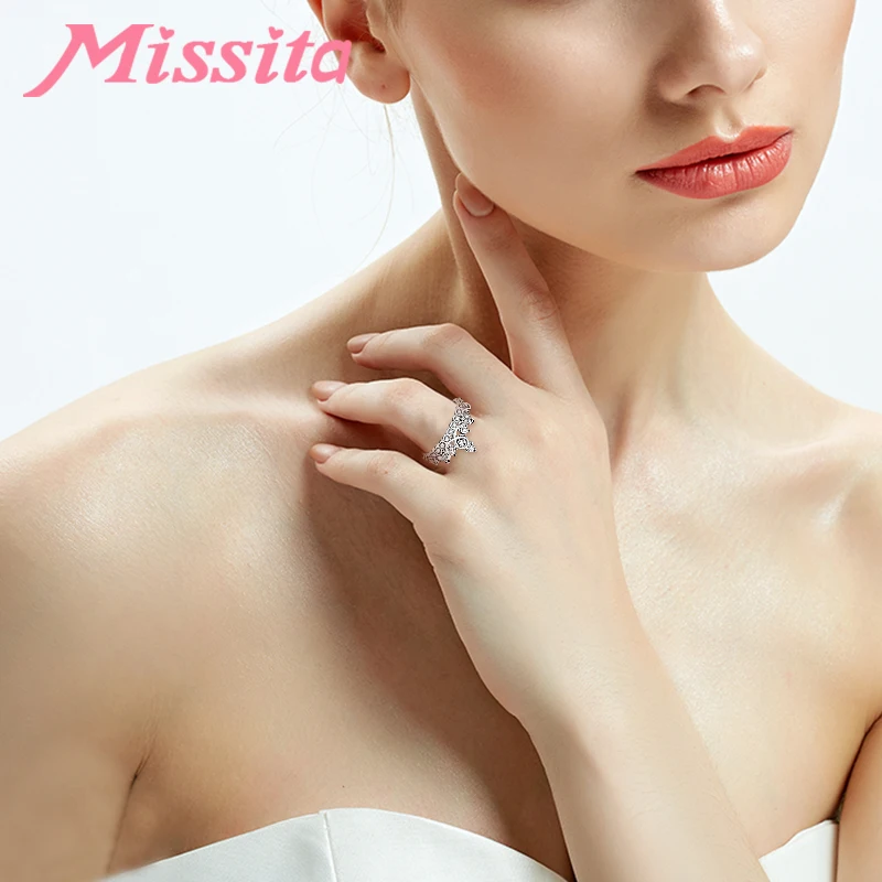 MISSITA 100% 2019 новые модные классические кольца с короной для женщин прозрачным