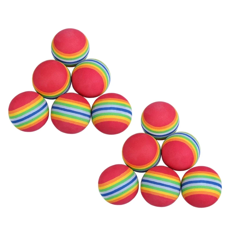 

Hot 100Pcs Golf Swing Training Aids Indoor Practice Sponge Foam Rainbow Balls