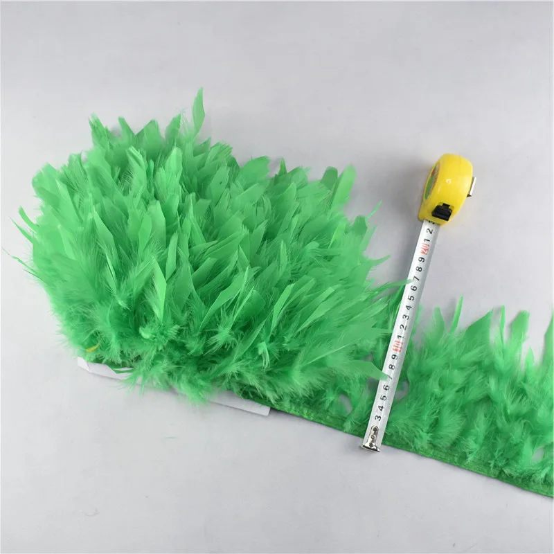 Green 10 м/лот, индейка, перо, бахрома, отделка 4-6 дюймов, марабу, перья, отделка юбки, платье, отделка, ленты, перья для рукоделия - Цвет: Green