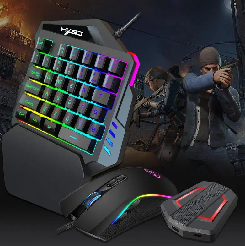 

Yfashion P6 Keyboard Mouse Converter with TYPE-C Charging Cable for Game Console Devices