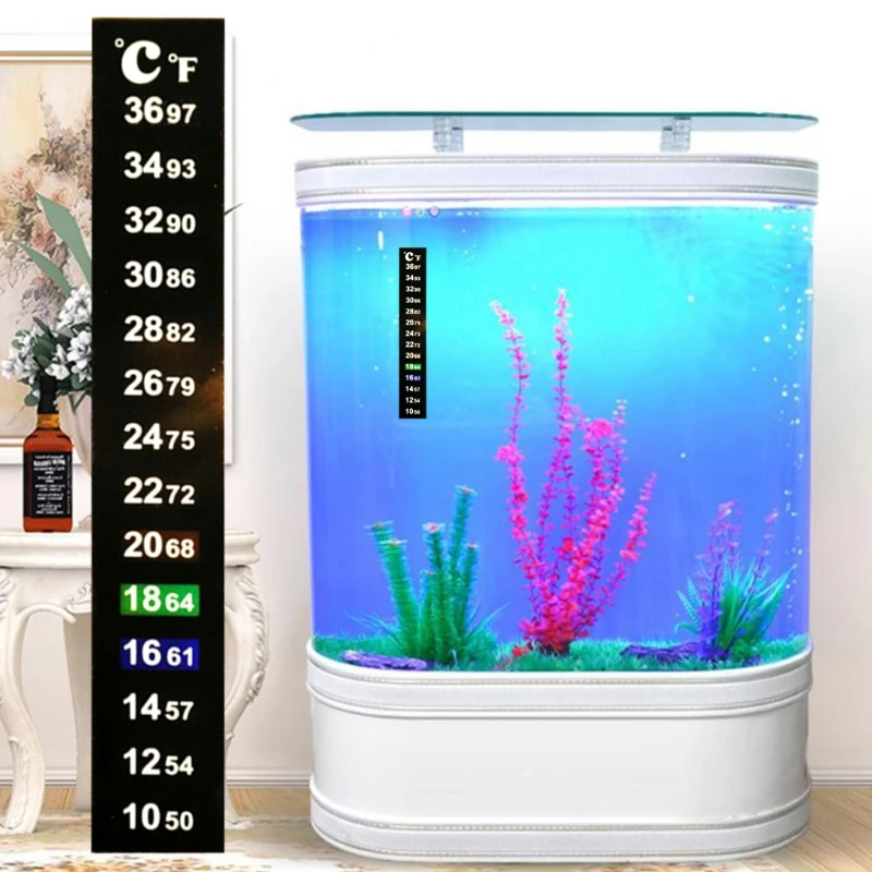 Термометр полоски аквариум клейкая Полоса термометр для аквариума вина банка 50