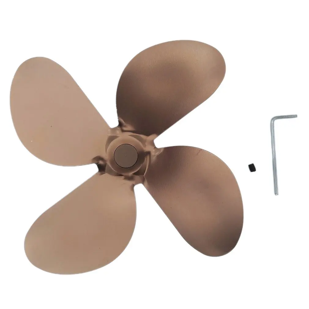 

All-match Practical Fireplace Accessories Aluminum Alloy Fan Blades 4-blade Fireplace Universal Fan Blades