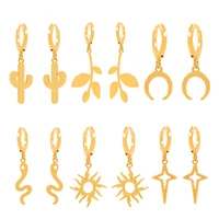 2021 new simple fashion classic animal plant star moon cross earrings high quality jewelry earrings