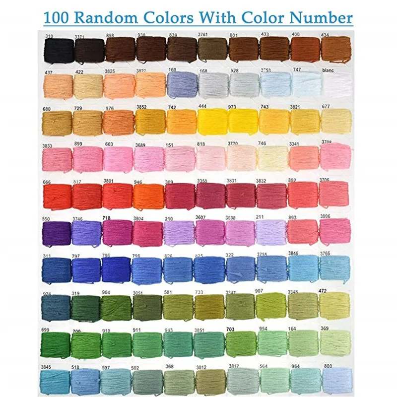 100 цветная вышивка нитью крестиком женский аксессуар коробка для хранения