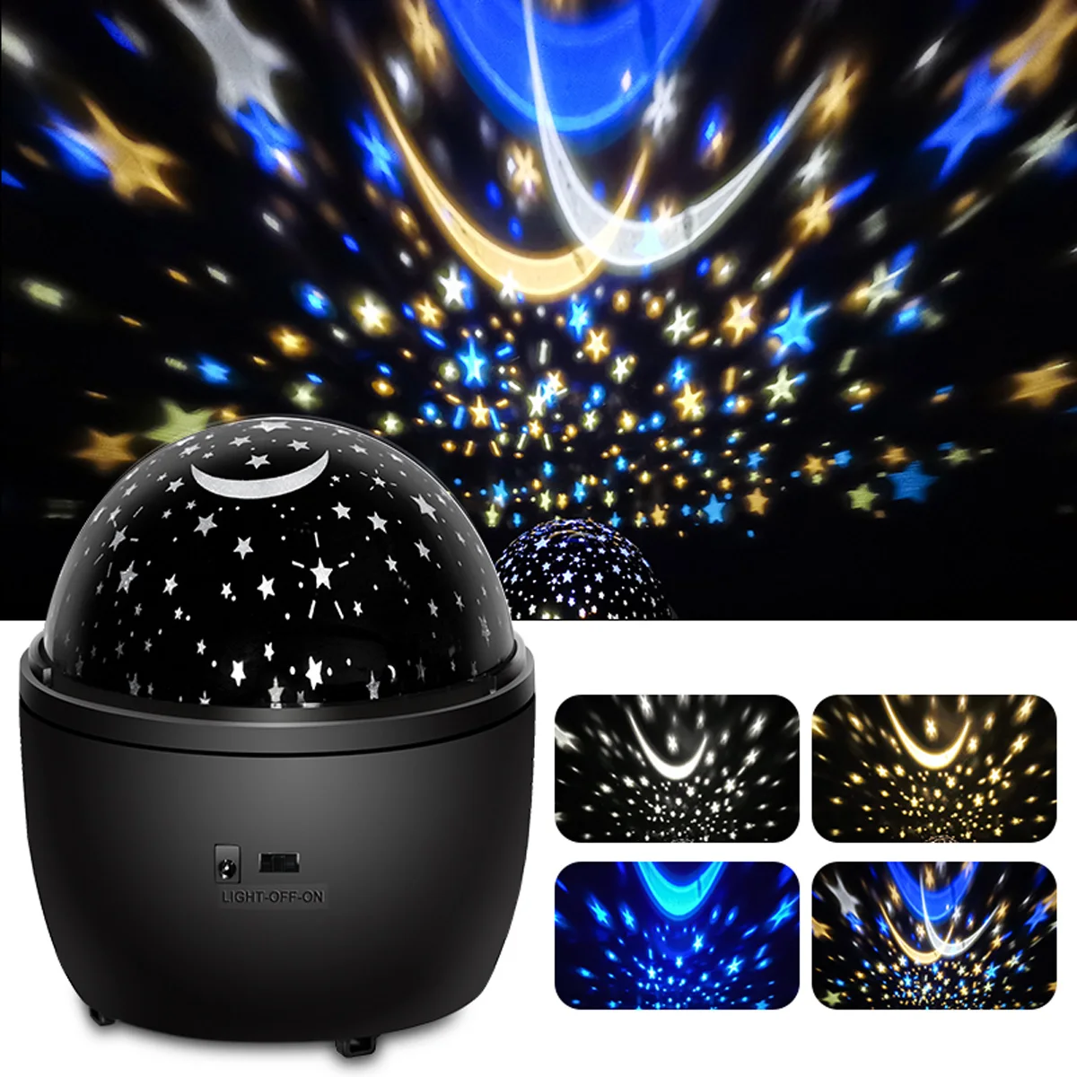 

USB Nursery Lamp Gift for Car Bedroom Ceiling LED Star Projector Night Light Rotating Starry Sky Lamp Stars Moon Lighting Ball