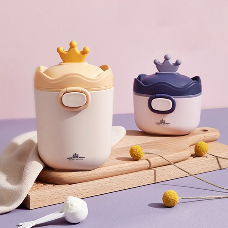 Корона детский контейнер для молока и порошка милый Ланч бокс пищевых добавок