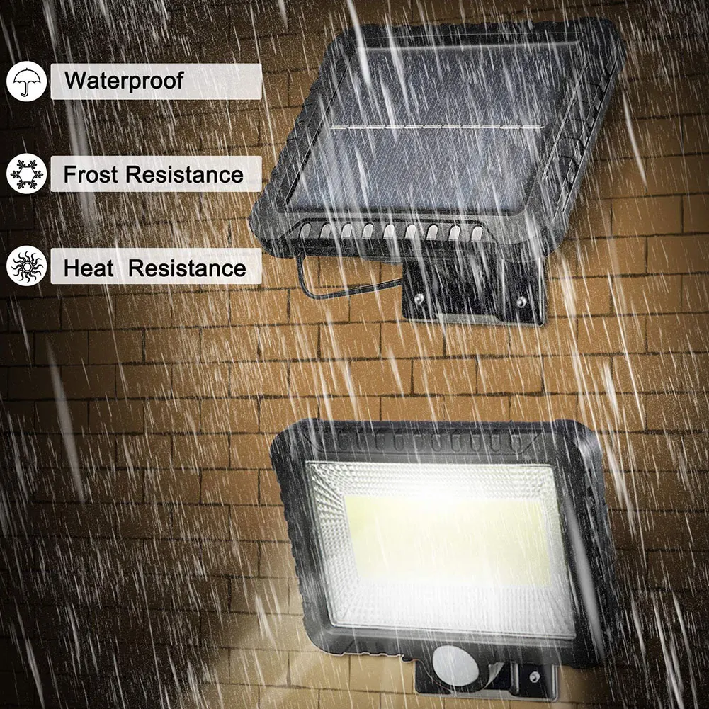 

100/128LED Solar Light Outdoor Motion Sensor Recharge Solar Wall Light Waterproof Emergency Led Light Street Garden Porch Lamp