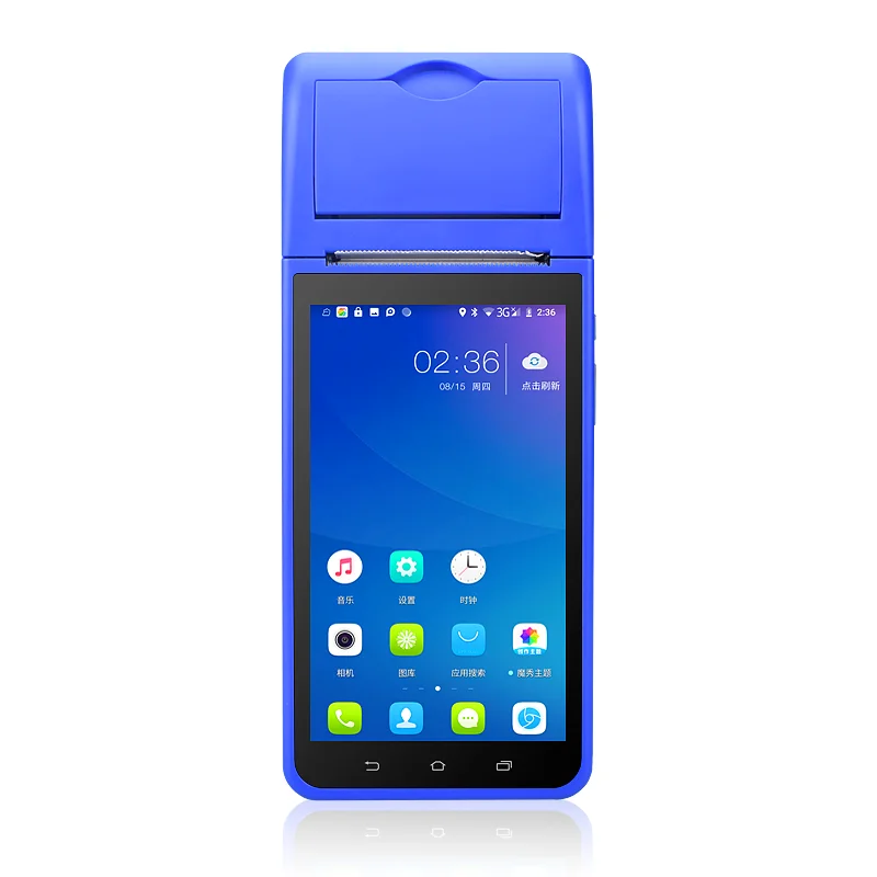 Ручной Pos терминал Android PDA с 58 мм термочековый принтер кассовые аппараты для