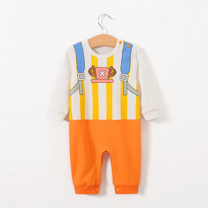 Детский комбинезон из 98% хлопка с темной пряжкой круглым вырезом | Мать и ребенок