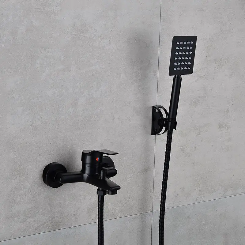 Настенный смеситель для душа ванной комнаты Набор смесителей ванны с ручной