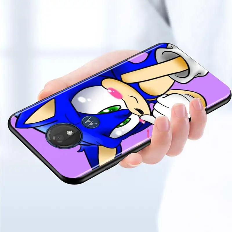 

Sonic The Hedgehog for Motorola G9 G8 G E7 E6 One Play Marco Hyper Fusion Stylus Power Edge Plus Black Phone Case