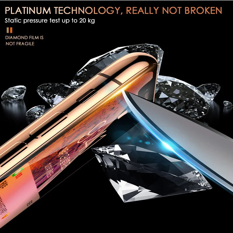 Закаленное стекло 200D с полным покрытием для iPhone 11 Pro X XR XS MAX Защитное экрана iphone