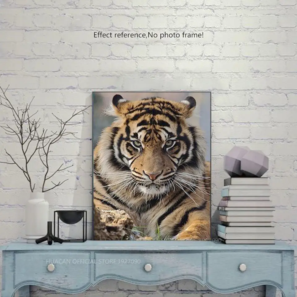 

New 5D DIY full square round diamond embroidery "animal tiger" diamond painting cross stitch water diamond home decoration gift
