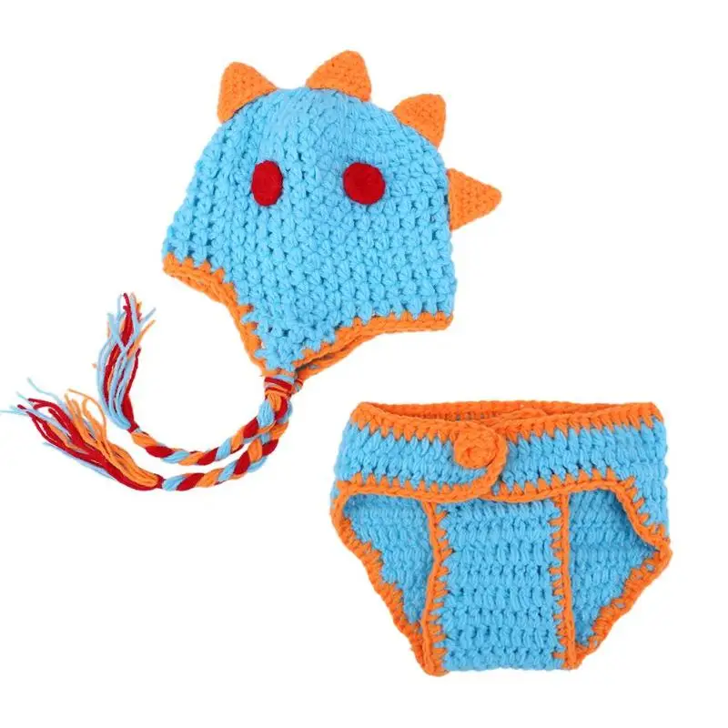 2 шт. новорожденных фото реквизит одежда комплект Симпатичный крючком в форме